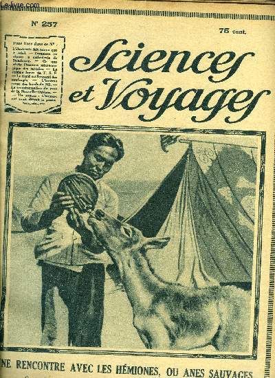 Sciences et voyages n 257 - L'lectricit fait mieux que le soleil, La tour de la cathdrale de Strasbourg menaait de s'crouler, L'homme rouge des bords du Nil, Une rencontre avec les hmiones ou anes sauvages, Comment le port de la nouvelle orlans