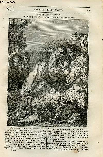 LE MAGASIN PITTORESQUE - Livraison n°045 - Musée du Louvre - Josef de Ribera dit l'Espagnolet, peintre espagnol.