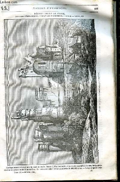LE MAGASIN PITTORESQUE - Livraison n°043 - Département de l'Oise - Souvenirs géographiques - Beauvais - Compiègne - Senlis - Noyon,etc..