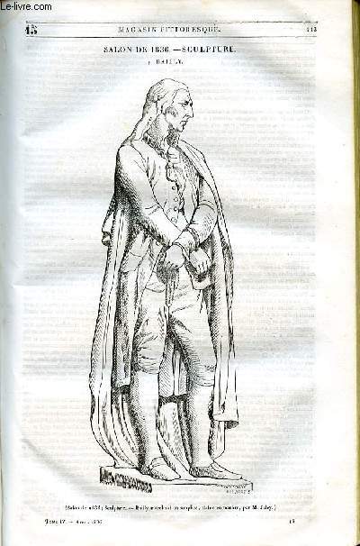 LE MAGASIN PITTORESQUE - Livraison n°015 - Salon de 1836 - Sculpture - bailly.