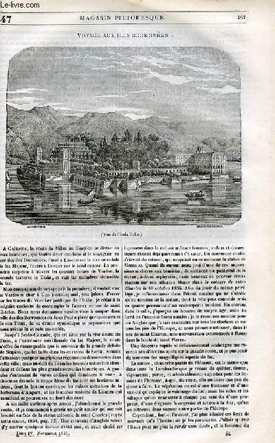 LE MAGASIN PITTORESQUE - Livraison n°047 - Voyage aux îles Borromées.