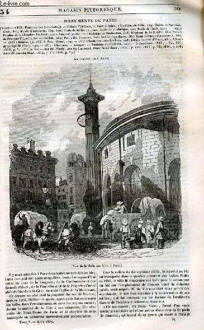 LE MAGASIN PITTORESQUE - Livraison n034 - Monuments de Paris - La Halle aux bls.