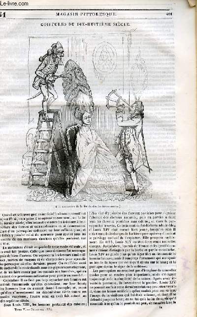 LE MAGASIN PITTORESQUE - Livraison n°051 - Coiffures du dix-huitième siècle.