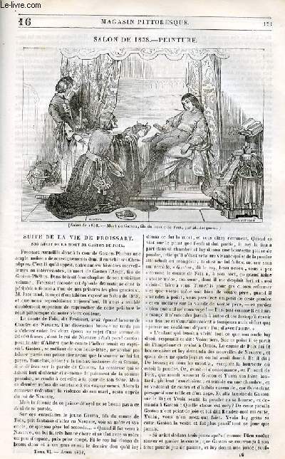 LE MAGASIN PITTORESQUE - Livraison n016 - Suite de la vie de Froissart - son rcit de la mort de Gaston de Foix.