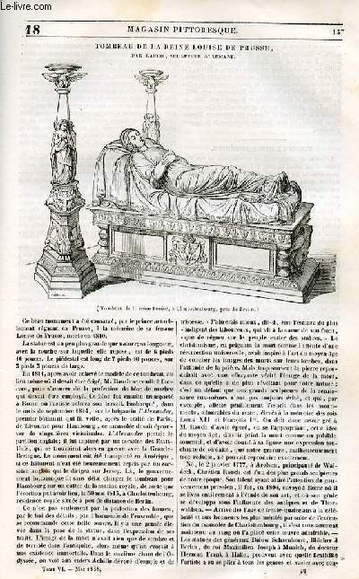 LE MAGASIN PITTORESQUE - Livraison n°018 - Tombeau de al reine Louise de Prusse par Rauch , sculpteur allemand.