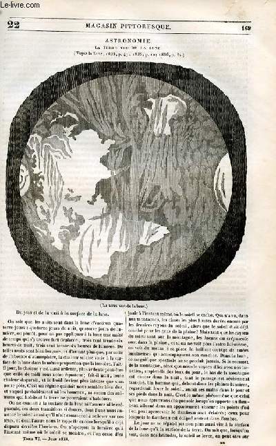 LE MAGASIN PITTORESQUE - Livraison n°022 - Astronomie - La Terre vue de la Lune.
