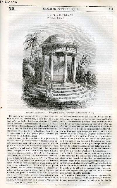 LE MAGASIN PITTORESQUE - Livraison n°028 - Port - Au - Prince.