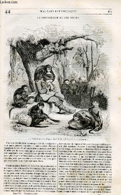 LE MAGASIN PITTORESQUE - Livraison n044 - Le colporteur et ses singes.
