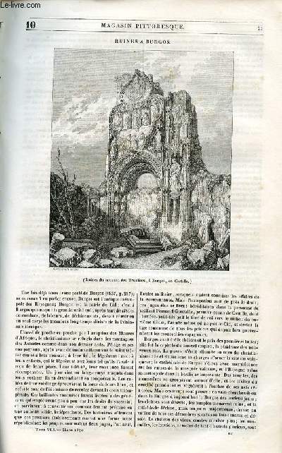 LE MAGASIN PITTORESQUE - Livraison n°010 - Ruines à Burgos.