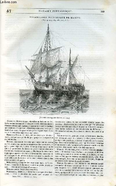 LE MAGASIN PITTORESQUE - Livraison n047 - Vocabulaire pittoresque de marine.