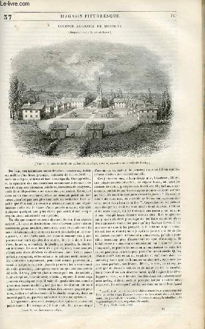 LE MAGASIN PITTORESQUE - Livraison n037 - Colonie agricole de Mettray (Indre et Loire).