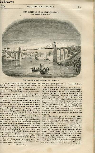LE MAGASIN PITTORESQUE - Livraison n039 - Pont suspendu de la Roche Bernard (Morbihan).