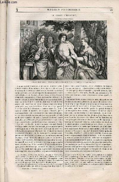 LE MAGASIN PITTORESQUE - Livraison n007 - Le choix d'Hercule, apologue de Prodicus.