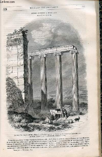 LE MAGASIN PITTORESQUE - Livraison n045 - Ruines antiques  Tchavdre dans l'Asie mineure.