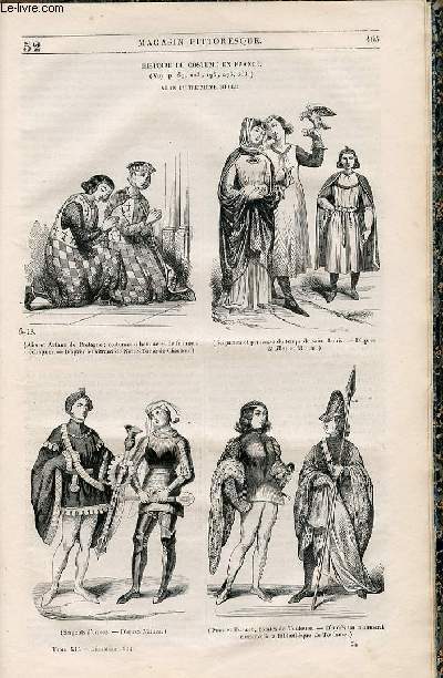 LE MAGASIN PITTORESQUE - Livraison n052 - Histoire du costume en France - suite du treizime sicle.