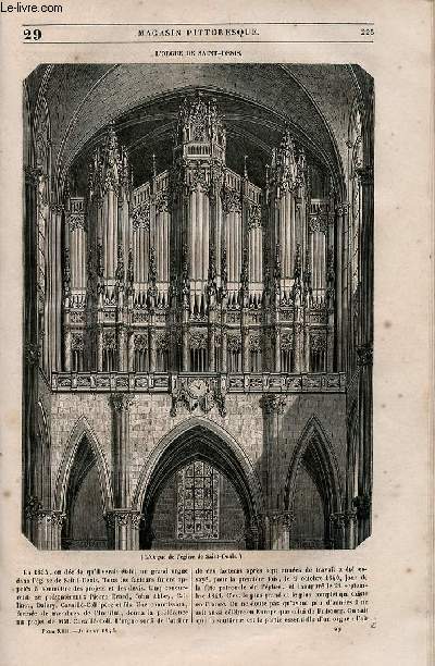 LE MAGASIN PITTORESQUE - Livraison n029 - L'orgue de Saint Denis.