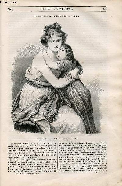 LE MAGASIN PITTORESQUE - Livraison n036 - Portrait de Madame Lebrun et de sa fille.