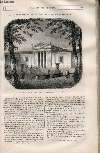 LE MAGASIN PITTORESQUE - Livraison n031 - Exposition des produits de l'industrie et de l'agriculture en 1849,  suivre.
