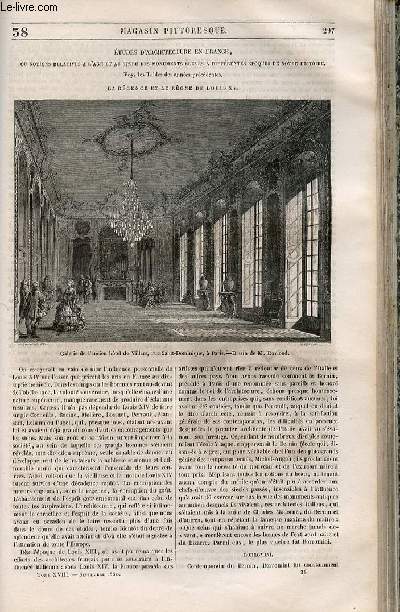 LE MAGASIN PITTORESQUE - Livraison n038 - Etudes d'architecture en France - la rgence et le rgne de Louis XV.