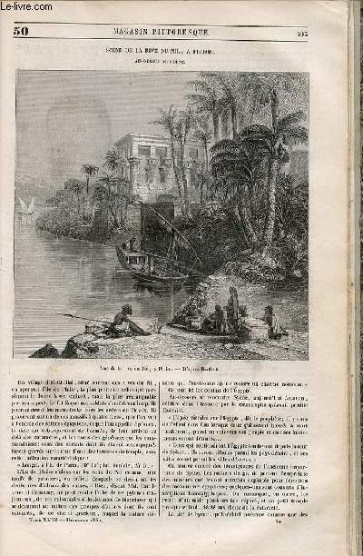 LE MAGASIN PITTORESQUE - Livraison n050 - Scne de la rive du Nil,  Philoe au dessus de Syne.