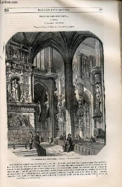 LE MAGASIN PITTORESQUE - Livraison n°038 - Eglise de Saint Pantaléon à Troyes (Aube).