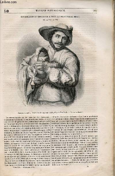 LE MAGASIN PITTORESQUE - Livraison n°050 - Les libraires et imprimeurs à Paris au 17ème siècle.