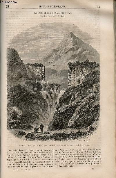 LE MAGASIN PITTORESQUE - Livraison n°032 - Cascade et mur romain près d'Aix (Bouches du Rhône).