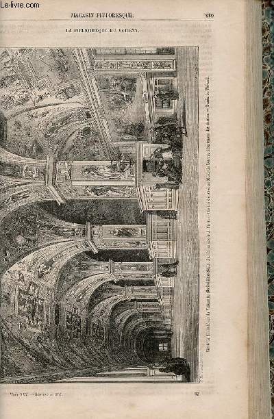 LE MAGASIN PITTORESQUE - Livraison n037 - La bibliothque du Vatican.