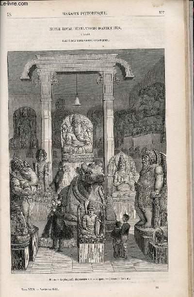 LE MAGASIN PITTORESQUE - Livraison n048 - Muse royal nerlandais d'antiquits  Leyde - salle des monuments asiatiques.