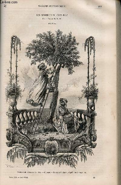 LE MAGASIN PITTORESQUE - Livraison n032 - Les singeries de Chantilly,suite et fin - Eglogue.