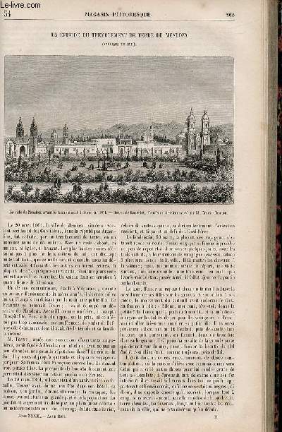 LE MAGASIN PITTORESQUE - Livraison n034 - Un pisode du tremblement de terre de Mendoza (Amrique du Sud).