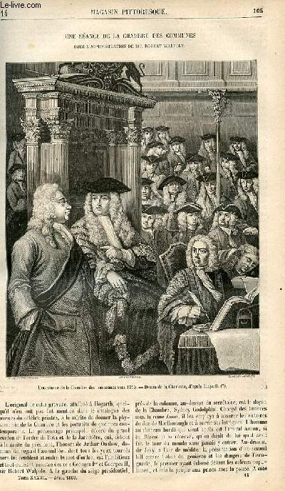 LE MAGASIN PITTORESQUE - Livraison n014 - Une sance de la chambre des communes sous l'administration de Sir Robert Walpole.