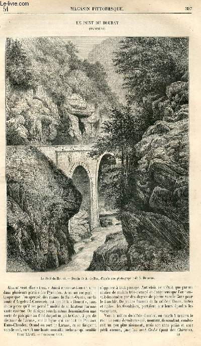 LE MAGASIN PITTORESQUE - Livraison n51 - Le pont du Hourat (Pyrnes).