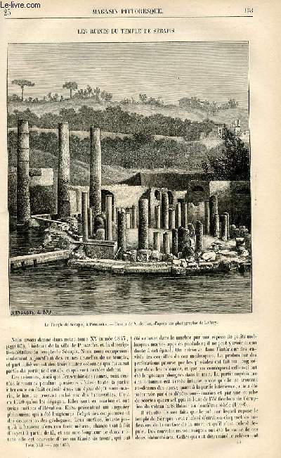 LE MAGASIN PITTORESQUE - Livraison n25 - Les ruines du temple de Srapis.
