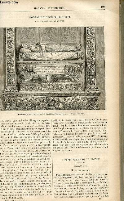 LE MAGASIN PITTORESQUE - Livraison n17 - Tombeau d'Alessandro Tartagni  Saint Dominique de Bologne.