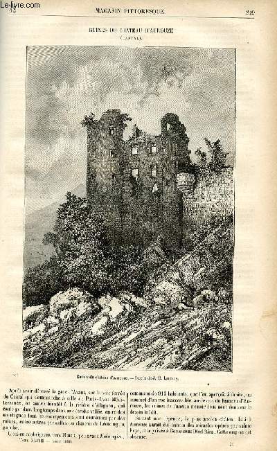 LE MAGASIN PITTORESQUE - Livraison n32 - Ruines du chteau d'Aurouze (Cantal).