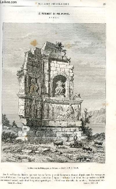 LE MAGASIN PITTORESQUE - Livraison n04 - Le monument de Philopappus  Athnes.