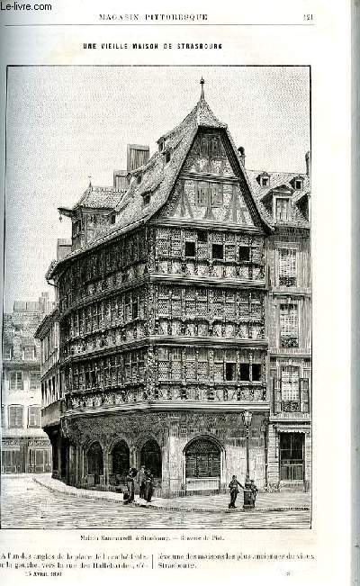 LE MAGASIN PITTORESQUE - Livraison n08 - Une vieille maison de Strasbourg.
