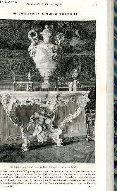 LE MAGASIN PITTORESQUE - Livraison n19 - Une console Louis XV au palais de Fontainebleau.