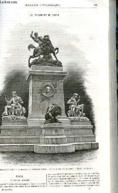LE MAGASIN PITTORESQUE - Livraison n12 - Le monument de Barye.