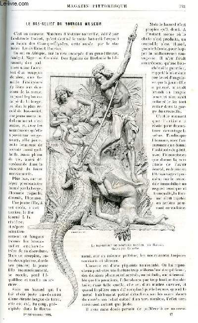 LE MAGASIN PITTORESQUE - Livraison n17 - Le bas relief du nouveau musum.