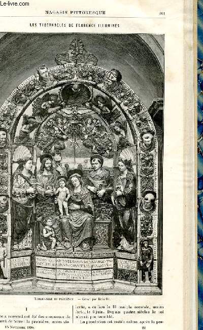 LE MAGASIN PITTORESQUE - Livraison n22 - Les tabernacles de Florence illumins.