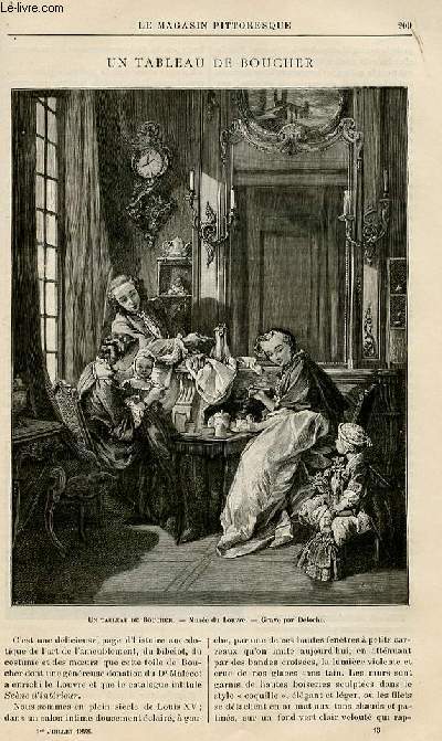 LE MAGASIN PITTORESQUE - Livraison n13 - Un tableau de Boucher.