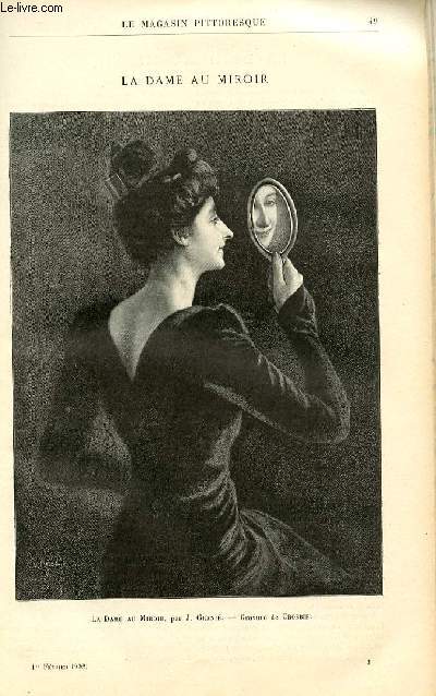 LE MAGASIN PITTORESQUE - Livraison n03 - La dame au miroir par J. Grani, grav par Crosbie.
