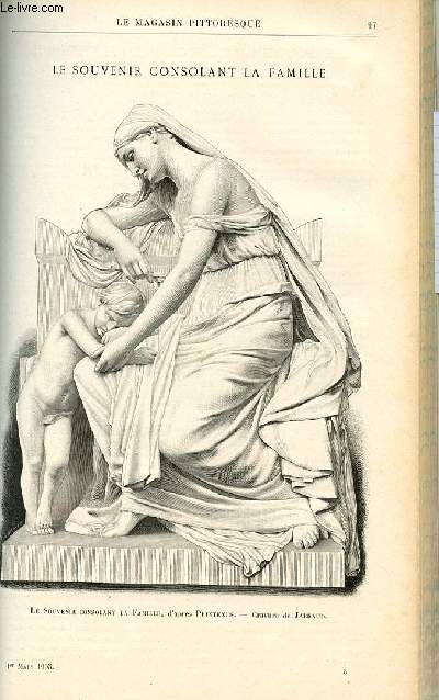 LE MAGASIN PITTORESQUE - Livraison n05 - Le souvenir consolant la famille , d'aprs Printemps, grav par Jarraud.
