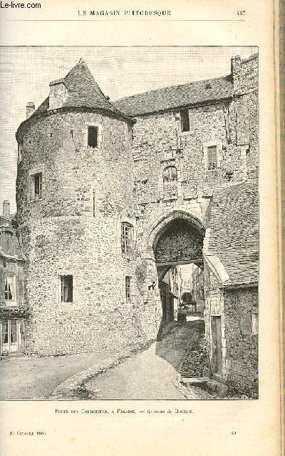 LE MAGASIN PITTORESQUE - Livraison n20 - Porte des cordeliers  falaise, grav par Bocher.
