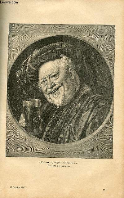 LE MAGASIN PITTORESQUE - Livraison n20 - Falstaff, gravure d'aprs Ed. Grtzner, grav par Jarraud.