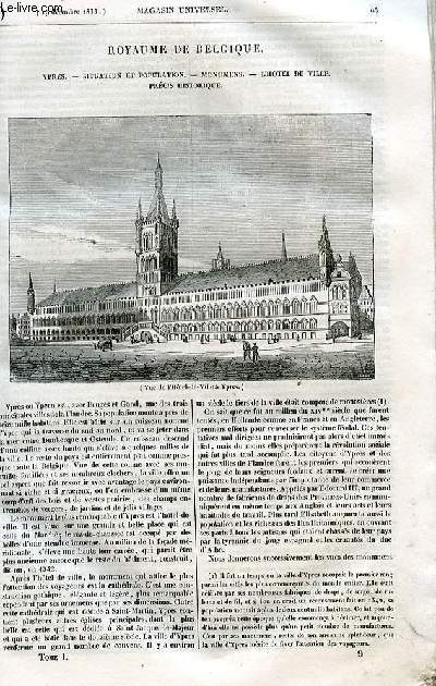 Le magasin universel - tome premier - Livraison n09 - Ypres.