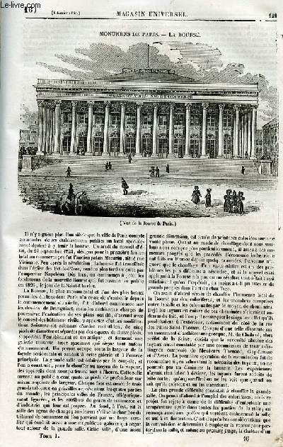 Le magasin universel - tome premier - Livraison n16 - Monuments de Paris - La Bourse.