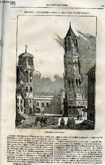 Le magasin universel - tome second - Livraison n33 - Espagne - Saragosse - sige de cette ville par les Franais.